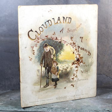 VERY RARE! Cloudland: A Selection of Poems | Illustrated by Walter Bothams | Antique Poetry Book | Circa late 1800s 