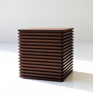 Modern Walnut End Table - The Cicely 