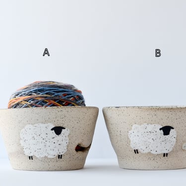 Sheep Yarn Bowl | Handmade Pottery |Gifts for knitters | Gifts for crocheter | Christmas Gifts | Birthday Gifts 