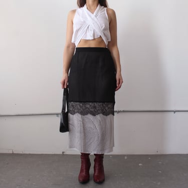 Vintage Yves Saint Laurent Sheer Silk Skirt - W29