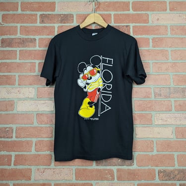Vintage 80s Disney Mickey Mouse Florida ORIGINAL Cartoon Tee - Medium 