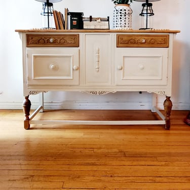 Natural and Painted Antique Buffet