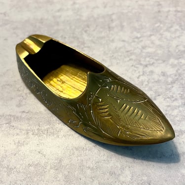 Vintage Brass Shoe Ashtray Portable Ashtray 