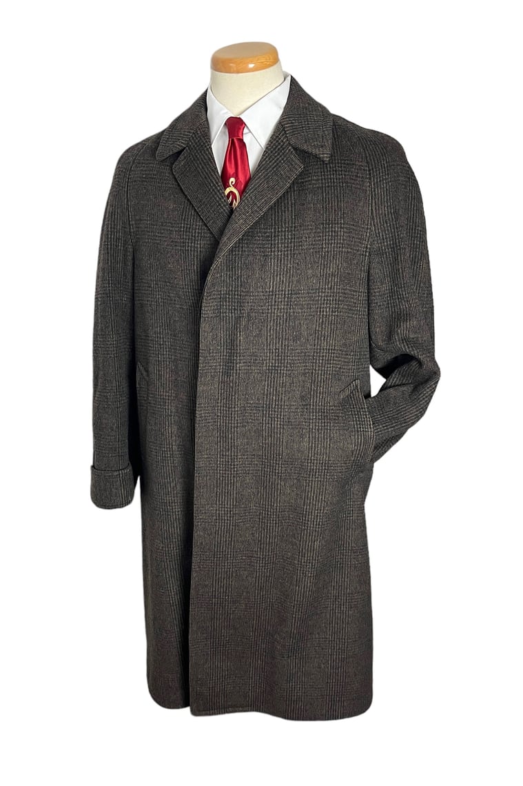 Vintage 60's Central Park Balmacaan Style Wool Mohair Lama