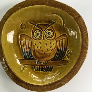 Vintage Owl Bowl, Made By Poppy Trail, Autumn Fall, Halloween Decor, Decorative Bowl, Ceramic Pottery, Owl Lovers 