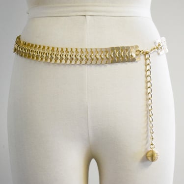 1960s Gold Aluminum Link Hip Belt 