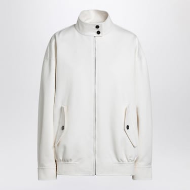 Gucci White Bomber Jacket In Cotton Fabric Women