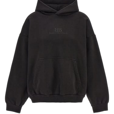 Balenciaga Women Logo Embroidery Hoodie