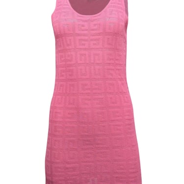 Givenchy - Pink 4G Jacquard Sleeveless Knit Dress Sz M