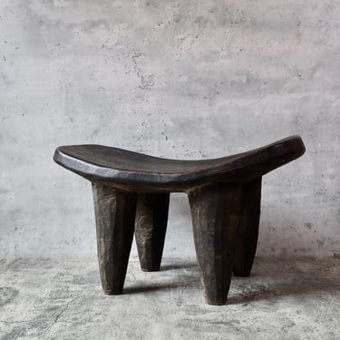 Vintage Large Senufo Stool | African Senufo Stool | African Wooden End Table | African Bench | Rustic Side Stool | 