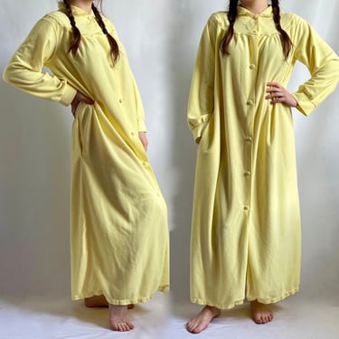 Yellow Robe Housecoat L/XL 1970's 