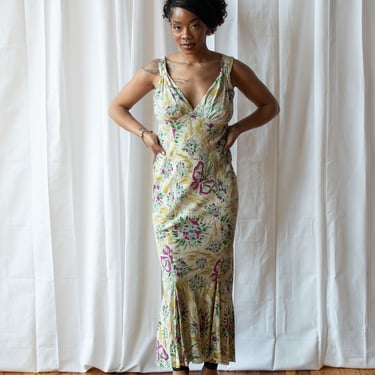 1990s Floral Print Dress | Norma Kamali 