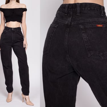 80s Black High Waisted Relaxed Mom Jeans - Small Long, 26.5