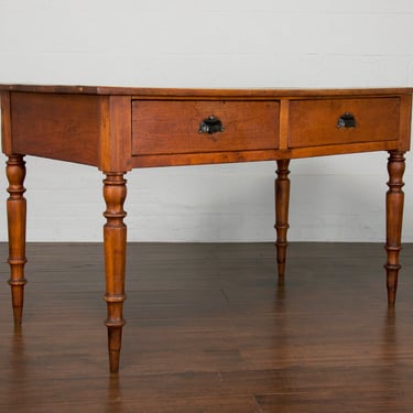 19th Century Country French Provincial Walnut Farmhouse Table 