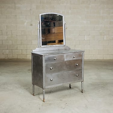 1930's Simmons All Metal dresser with Tilting Mirror | Urban Americana -  Long Beach, CA | ATTIC