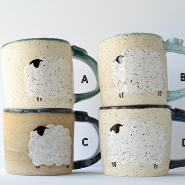 Sheep Mugs with Large Sheep 