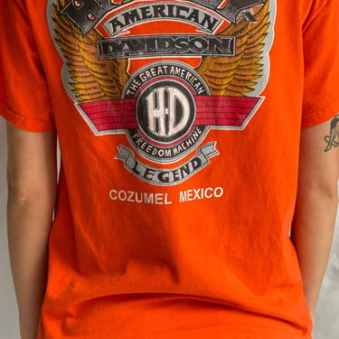 y2k Harley Davidson T-shirt / Unisex Cozumel HD Moto Shirt 