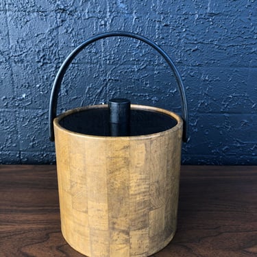 Faux Butcher Block Ice Bucket