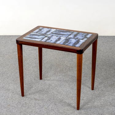 Danish Mid Century Rosewood & Tile Side Table - (322-132.1) 