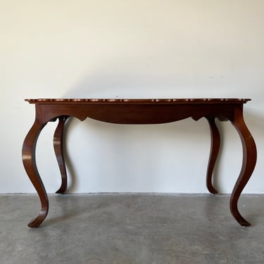 Vintage Sculptural Carved Mahogany Wood Writing Desk / Table 