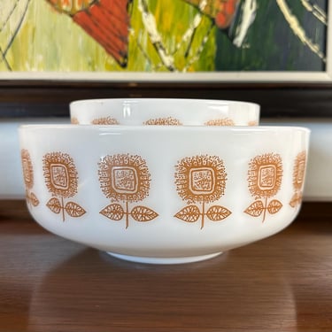 Set of 2 1960s / 1970s Federal Glass 