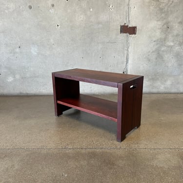 Solid Walnut Side Table / Bookcase