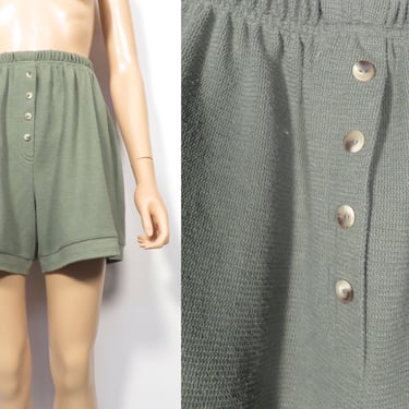 Vintage 90’s Olive Green Comfy Loungewear Shorts Size M 