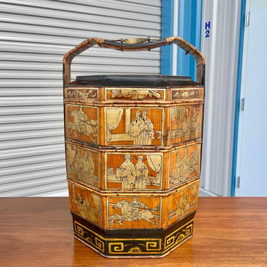 Vintage Chinese Wedding Basket 