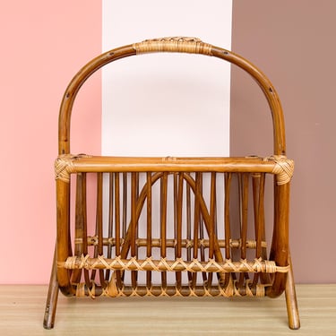 Rattan Magazine Rack