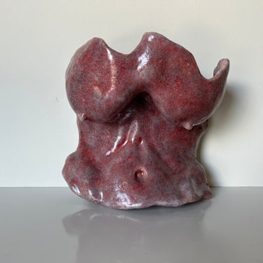 90's L. Gonzalez Art Female Torso Pottery Sculpture 