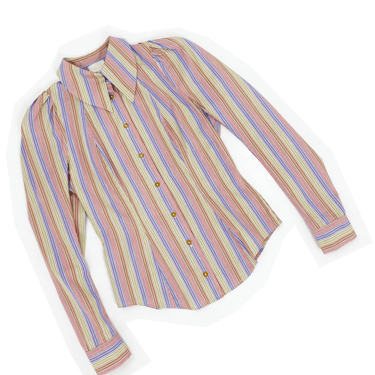 Vivienne Westwood 90s puff sleeve striped shirt
