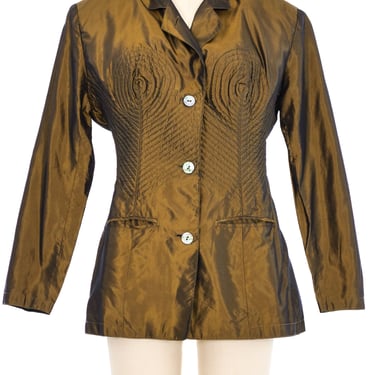 Jean Paul Gaultier Metallic Trapunto Bustier Blouse