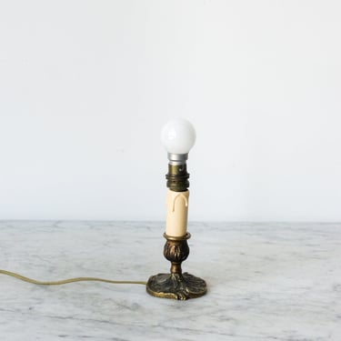 Petite Brass Candlestick Lamp