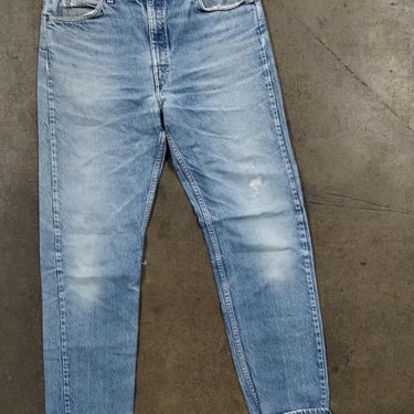 35x33 90s Levi's Orange Tab Straight 505 Style Jeans Distressed Lightwash Wash Pants Cowboy Western Trendy Streetwear Tech Rave 