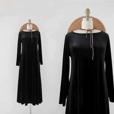 noir velour maxi dress - s 