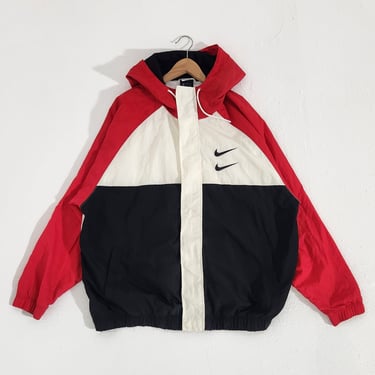 Nike Double Swoosh Red/White Hooded Jacket Sz. 2XL