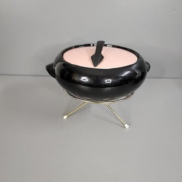 Kenwood Pottery Pink Sun Dial Chafing Dish W/ Stand (Please Read Description) 