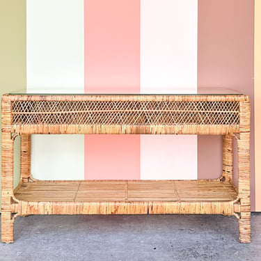 Coastal Rattan Console