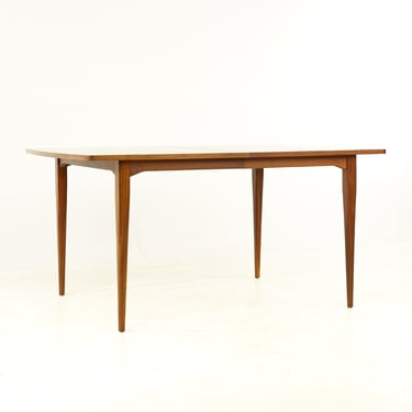 Lane Perception Mid Century Walnut Expanding Dining Table with 2 Leaves - mcm 