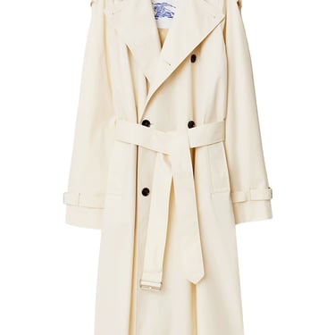 Burberry Women Long Trench In Gabardine