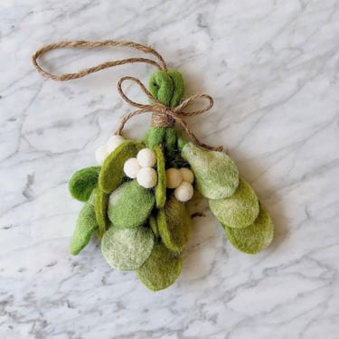 Mistletoe Sprig Felt Ornament