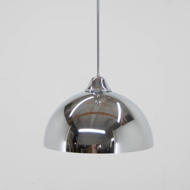 Rare Bauhaus Chrome Pendant, 1930s, Restored 