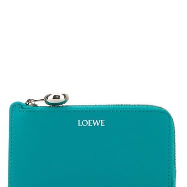 Loewe Woman Turquoise Leather Card Holder