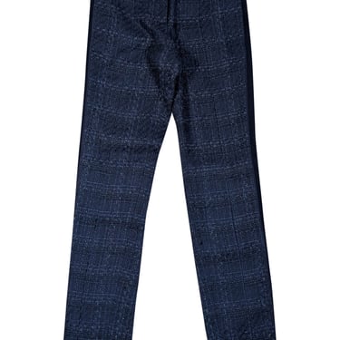 Tory Burch - Navy Boucle Side Stripe Pants Sz 0