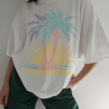 Vintage Beach Printed T-Shirt