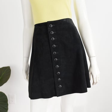 90s/Y2K Express Suede Mini Skirt - S 