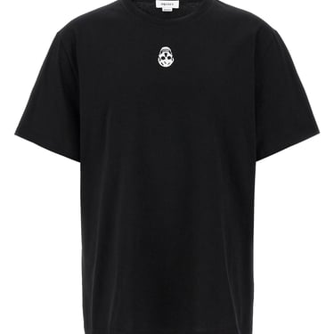 Mcqueen Men Flocked 'Skull' T-Shirt