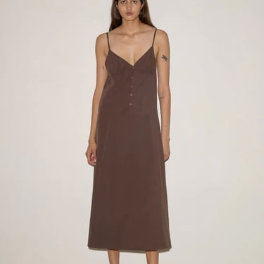 Double Seam Dress in Chocolate - Deiji Studios