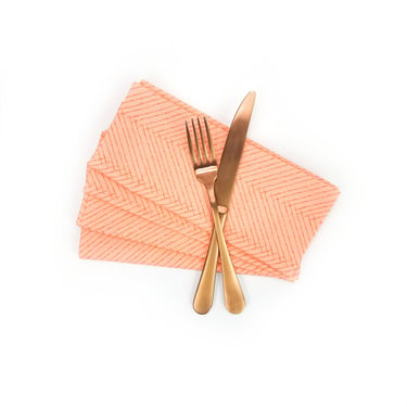 Orange Sherbet Cotton Cloth Napkins 