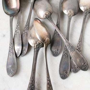 Vintage French Teaspoon Matched Set of 12